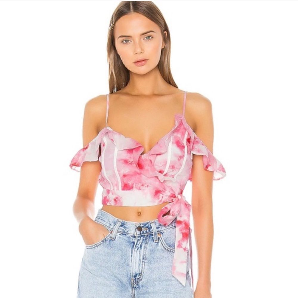 Lovers + Friends Leia Top in Poppy Tie Dye Size Small